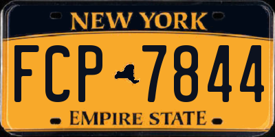 NY license plate FCP7844