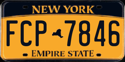 NY license plate FCP7846