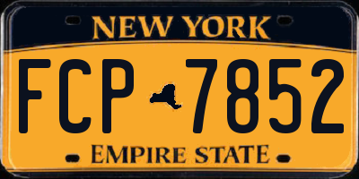 NY license plate FCP7852
