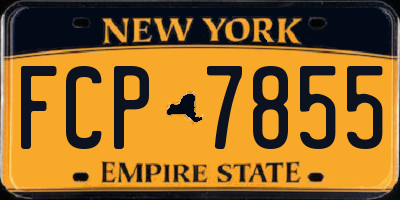 NY license plate FCP7855