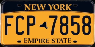 NY license plate FCP7858
