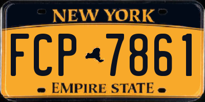 NY license plate FCP7861