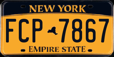 NY license plate FCP7867