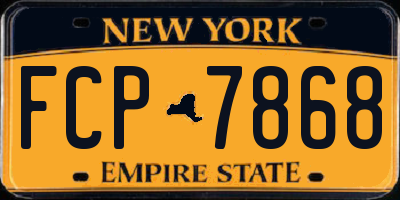 NY license plate FCP7868