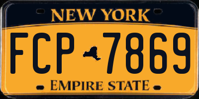 NY license plate FCP7869
