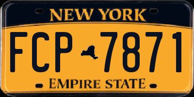NY license plate FCP7871