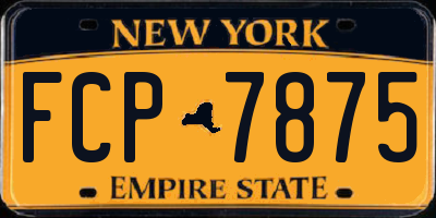 NY license plate FCP7875