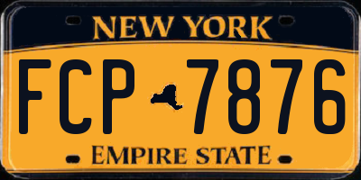 NY license plate FCP7876