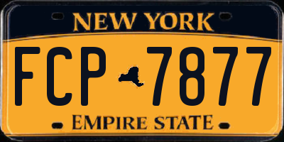 NY license plate FCP7877