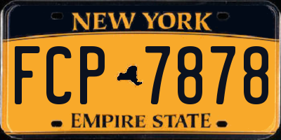 NY license plate FCP7878