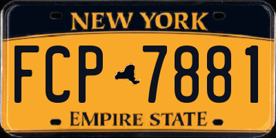 NY license plate FCP7881