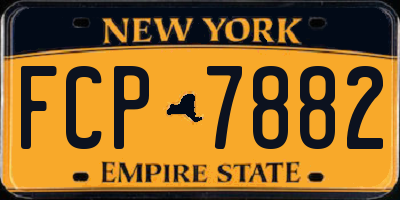 NY license plate FCP7882