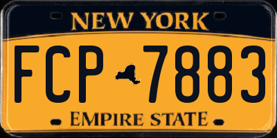 NY license plate FCP7883
