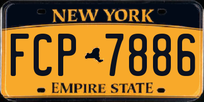 NY license plate FCP7886