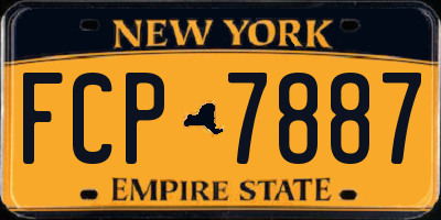 NY license plate FCP7887