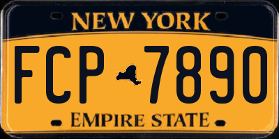 NY license plate FCP7890