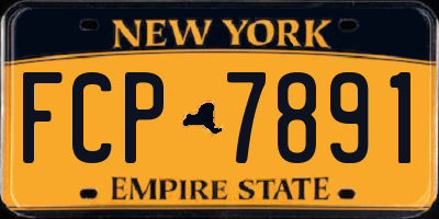 NY license plate FCP7891