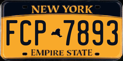 NY license plate FCP7893