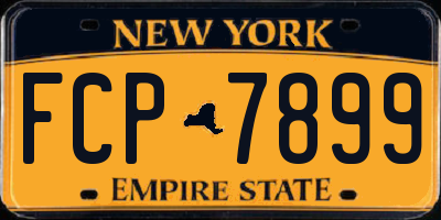NY license plate FCP7899