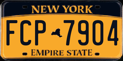 NY license plate FCP7904