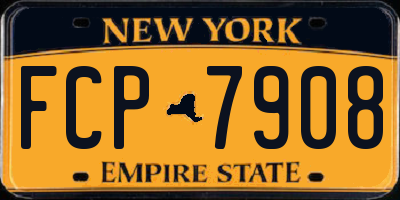 NY license plate FCP7908