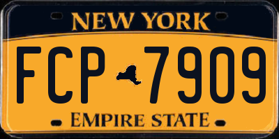NY license plate FCP7909