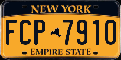 NY license plate FCP7910
