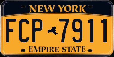 NY license plate FCP7911