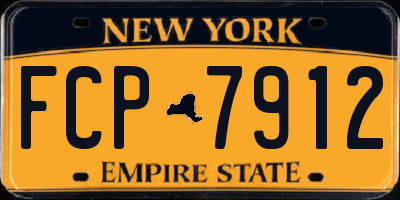 NY license plate FCP7912