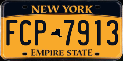 NY license plate FCP7913