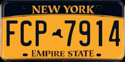 NY license plate FCP7914