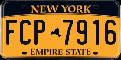 NY license plate FCP7916