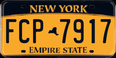 NY license plate FCP7917