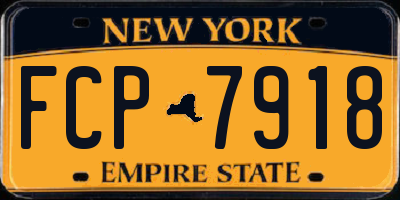 NY license plate FCP7918