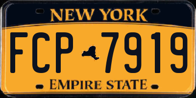 NY license plate FCP7919
