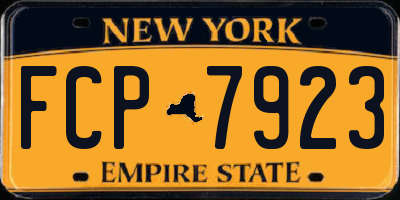 NY license plate FCP7923
