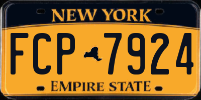NY license plate FCP7924