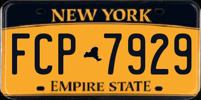 NY license plate FCP7929