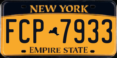 NY license plate FCP7933