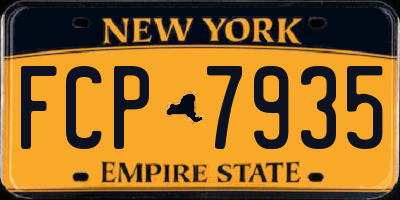 NY license plate FCP7935