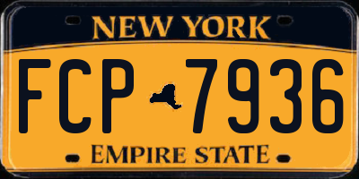 NY license plate FCP7936