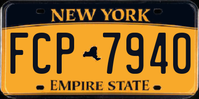NY license plate FCP7940