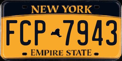 NY license plate FCP7943