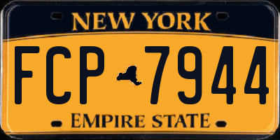 NY license plate FCP7944