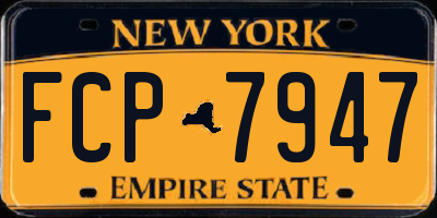 NY license plate FCP7947