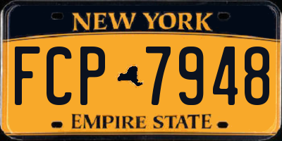 NY license plate FCP7948
