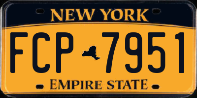 NY license plate FCP7951