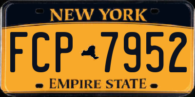 NY license plate FCP7952