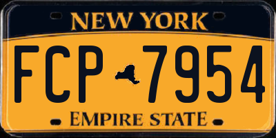 NY license plate FCP7954