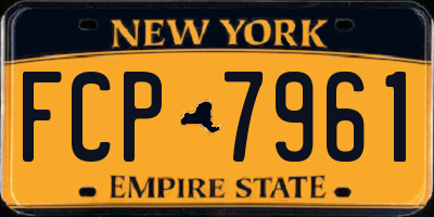 NY license plate FCP7961